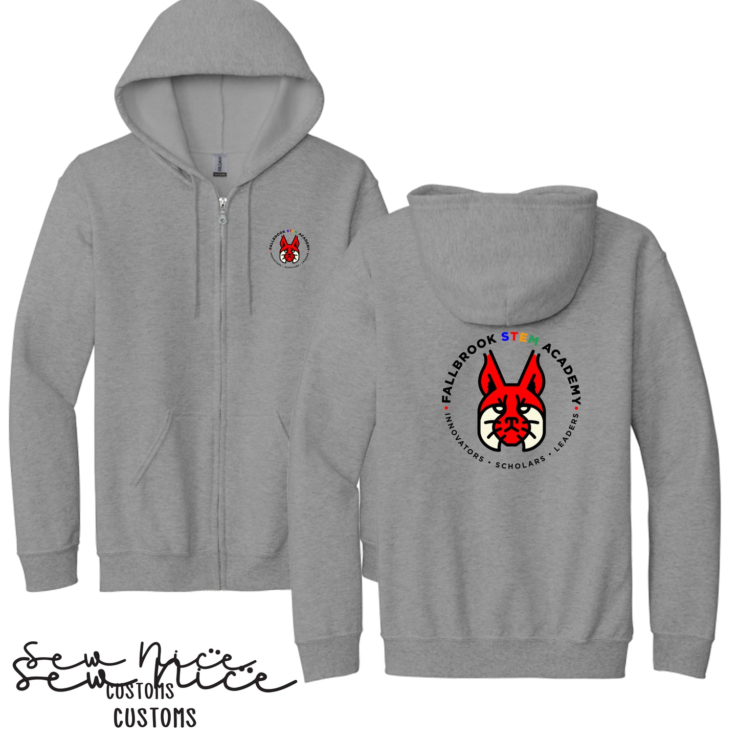 STEM- Original Logo- Unisex Adult/Youth Full Zip Hoodie