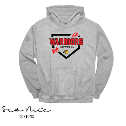FHS Softball Plate- Unisex Adult/Youth Hoodie