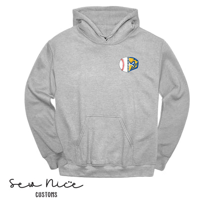 Split Baseball & Eagles Face- Unisex Adult/Youth Hoodie