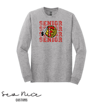 FHS Water Polo Stacked SENIOR 2026- Unisex Adult/Youth Long Sleeve Shirt