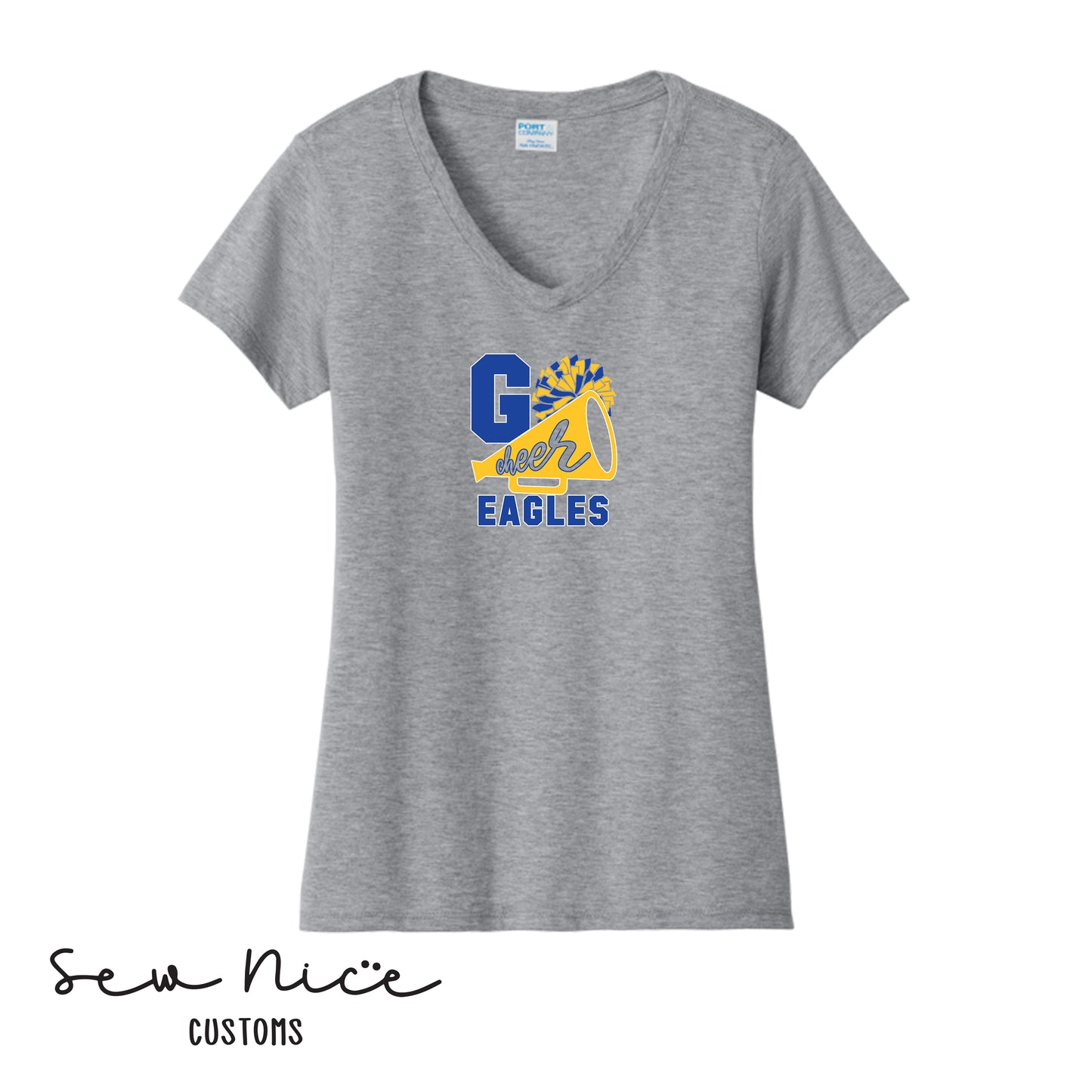GO CHEER Eagles- Ladies V-Neck Shirt