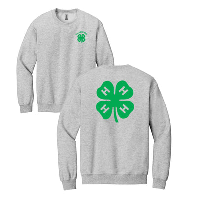 Clover 4H- ADULT Unisex Crewneck- Left Chest/Back Design