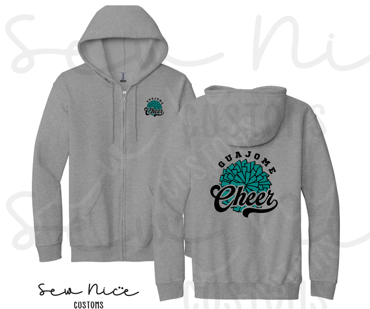 Guajome Pom Pom Cheer-Full Zip Hoodie