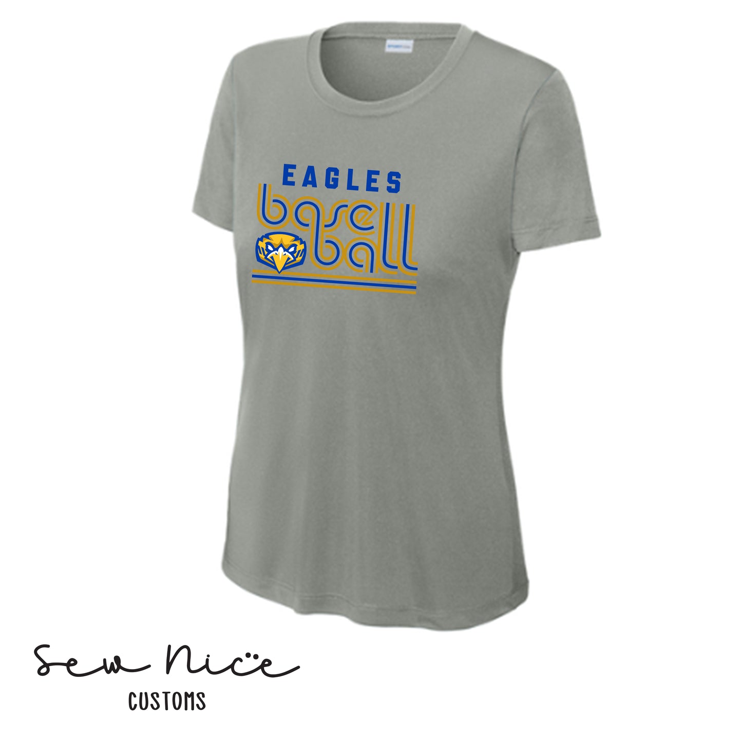 Retro Eagles Baseball- Ladies Dri Fit Shirt