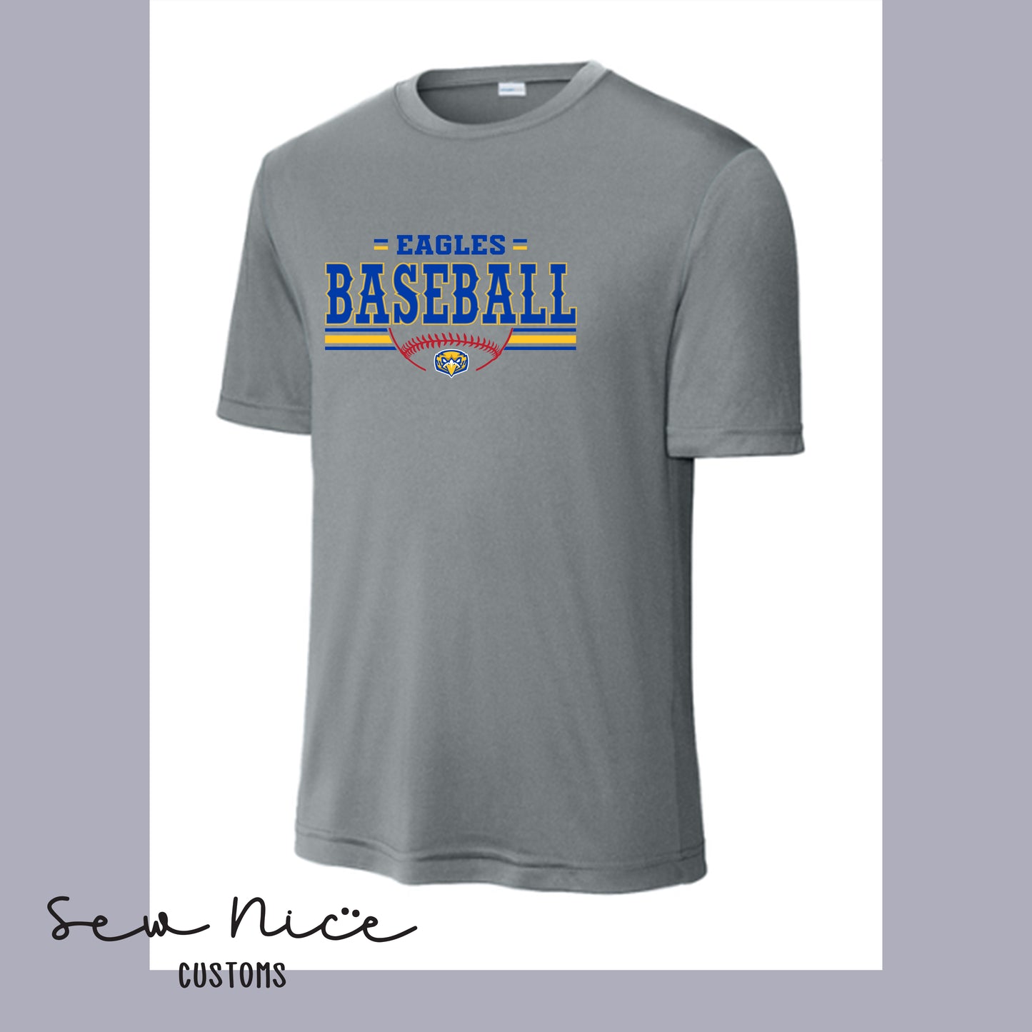 Eagles Baseball Stripes- Unisex Adult/Youth Dri Fit Shirt