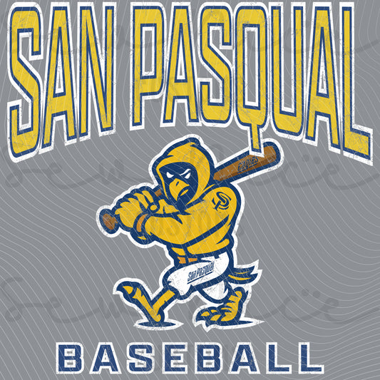 San Pasqual Baseball Mascot- Ladies V-Neck Shirt