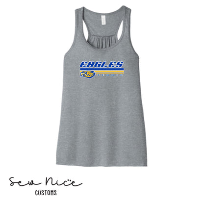 SP Eagles Lines- Tennis- Ladies Bella Canvas Flowy Tank Top