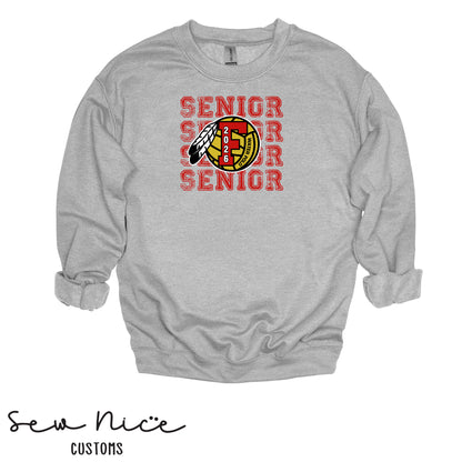 FHS Water Polo Stacked SENIOR 2026- Unisex Adult/Youth Crewneck Sweatshirt