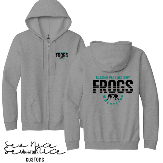 Guajome Stripe Wrestling Design- Unisex Adult/Youth Full Zip Up Hoodie