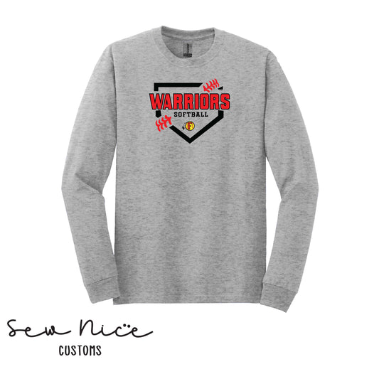FHS Softball Plate- Unisex Adult/Youth Long Sleeve Shirt