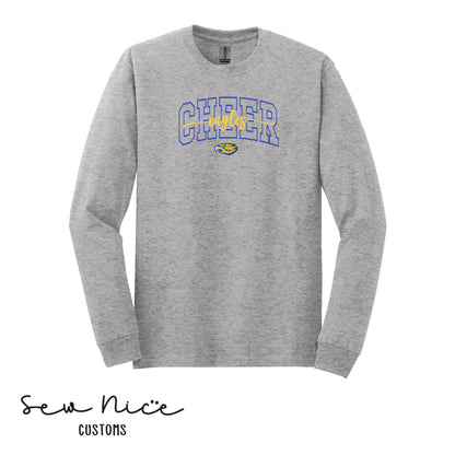 CHEER Eagles Script- Unisex Adult/Youth Long Sleeve Shirt