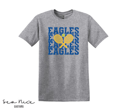 SP Eagles Stacked Tennis - Unisex Adult/Youth T-Shirt