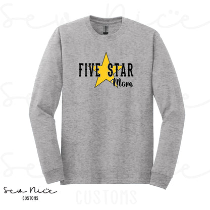 Five Star Mom/Custom- Adult/Youth Long Sleeve Shirt