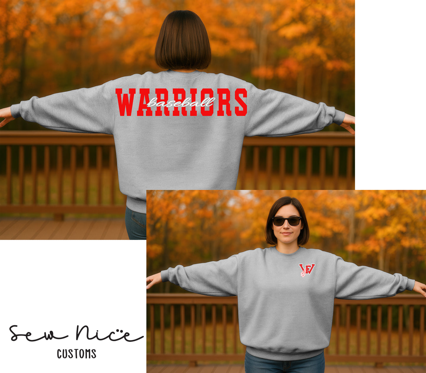 Warriors Baseball Shoulder Design