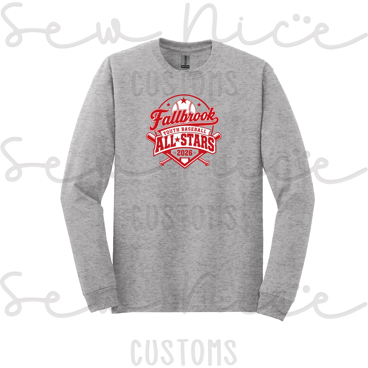 Fallbrook Youth Baseball -ALL STARS 2026-Unisex Long Sleeve Shirt