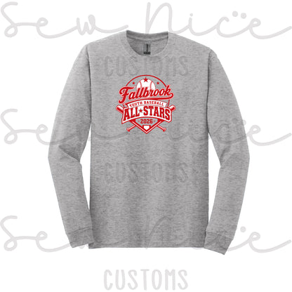 Fallbrook Youth Baseball -ALL STARS 2026-Unisex Long Sleeve Shirt