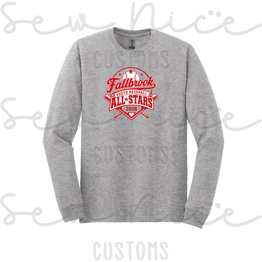 Fallbrook Youth Baseball -ALL STARS 2026-Unisex Long Sleeve Shirt