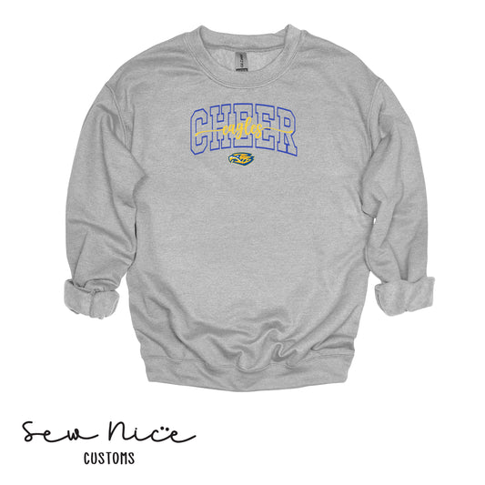 CHEER Eagles Script- Unisex Adult/Youth Crewneck Sweatshirt