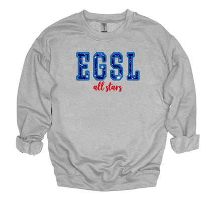 Embroidered Sequin Applique EGSL All Stars - Unisex Crewneck
