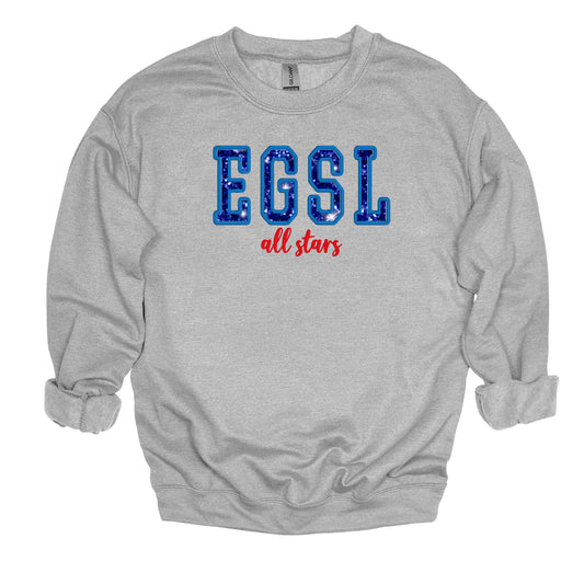 Embroidered Sequin Applique EGSL All Stars - Unisex Crewneck