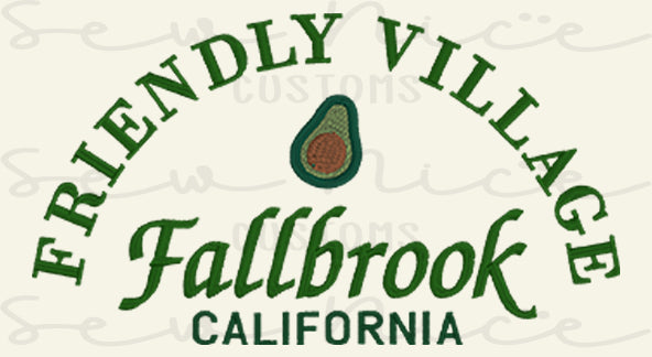 Embroidered "Friendly Village Fallbrook" Hat