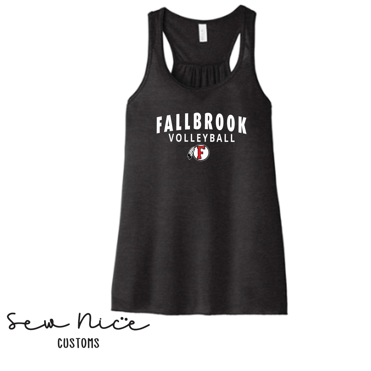 Fallbroook Arch Volleyball - Ladies Bella Canvas Flowy Tank Top
