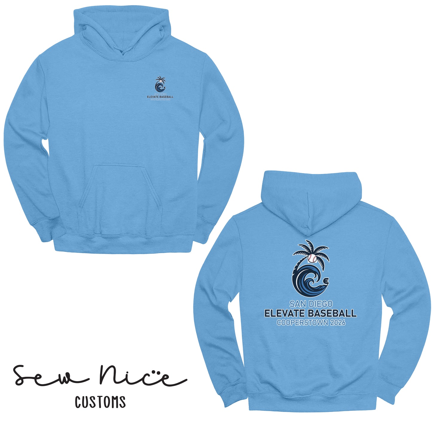 Elevate Cooperstown Logo- Unisex Adult/Youth Hoodie