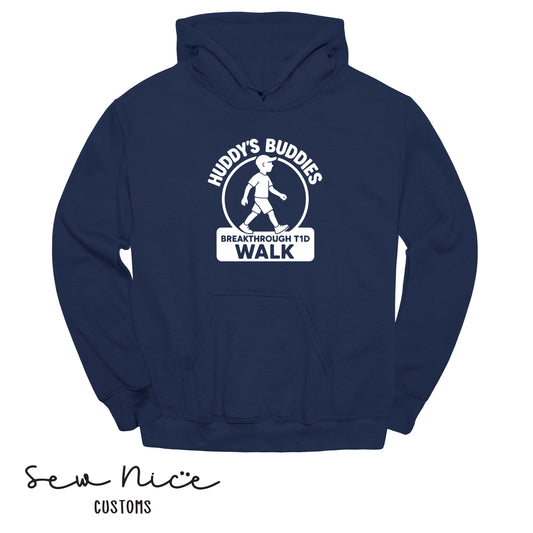 Huddy's Buddies Walk Team- Unisex Adult/Youth Hoodie