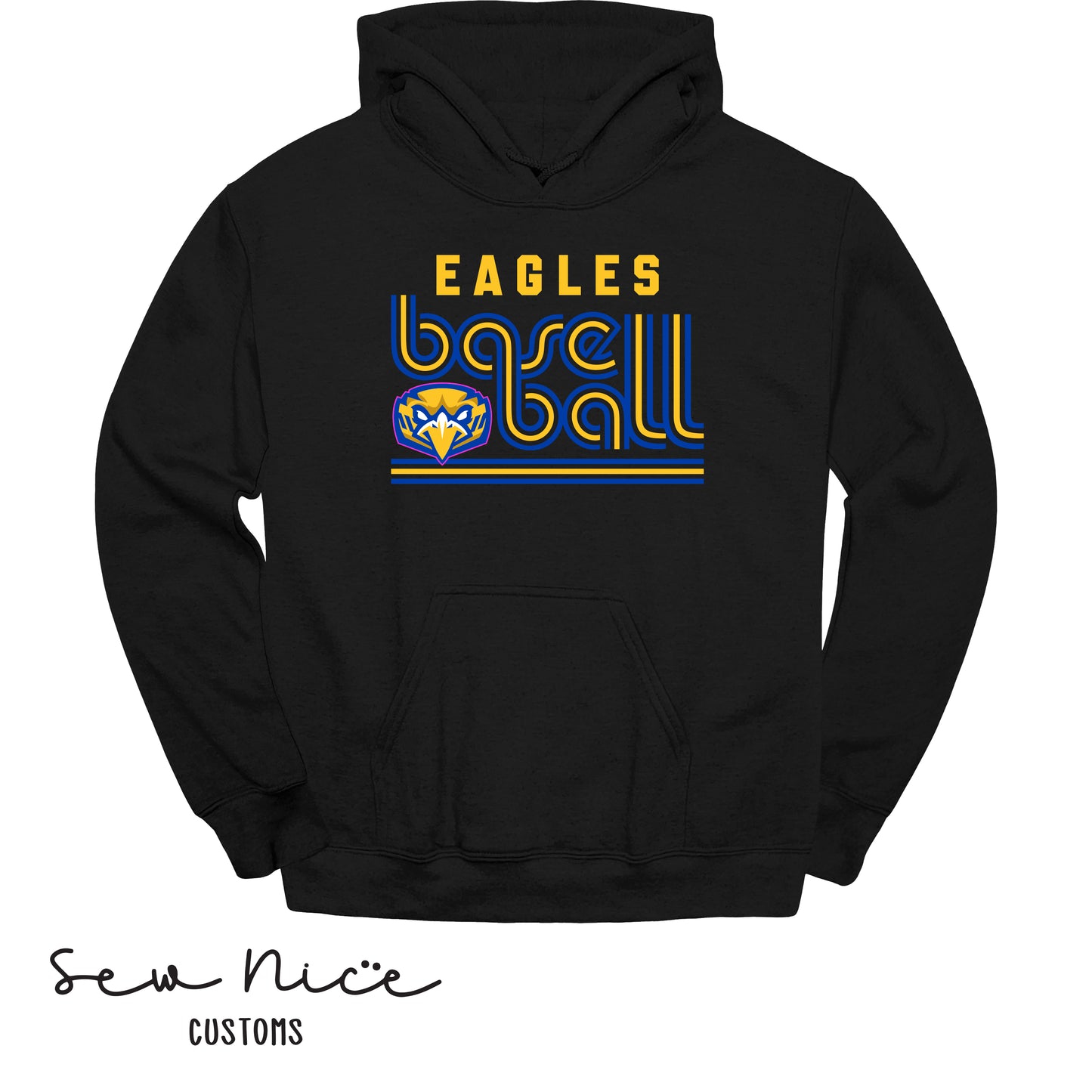 Retro Eagles Baseball - Unisex Adult/Youth Hoodie