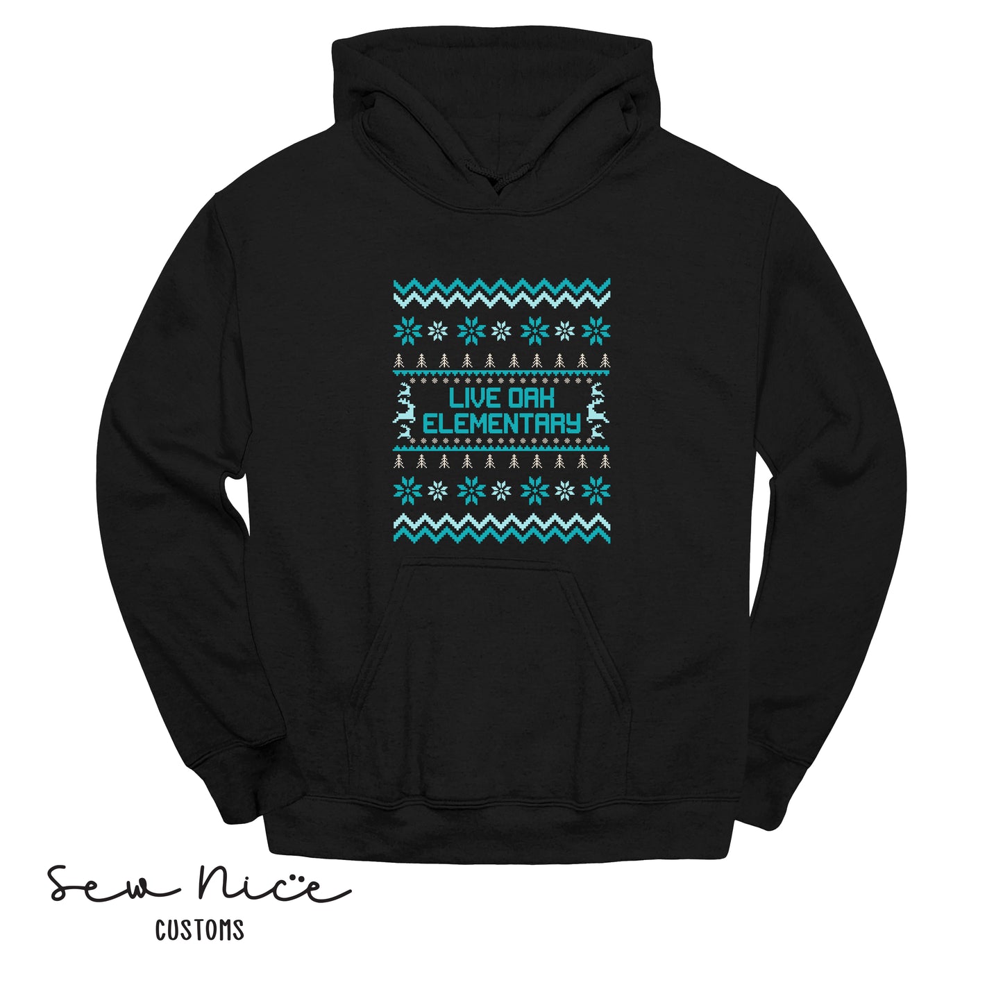 Live Oak Elementary Winter Design- Unisex Adult/Youth Hoodie