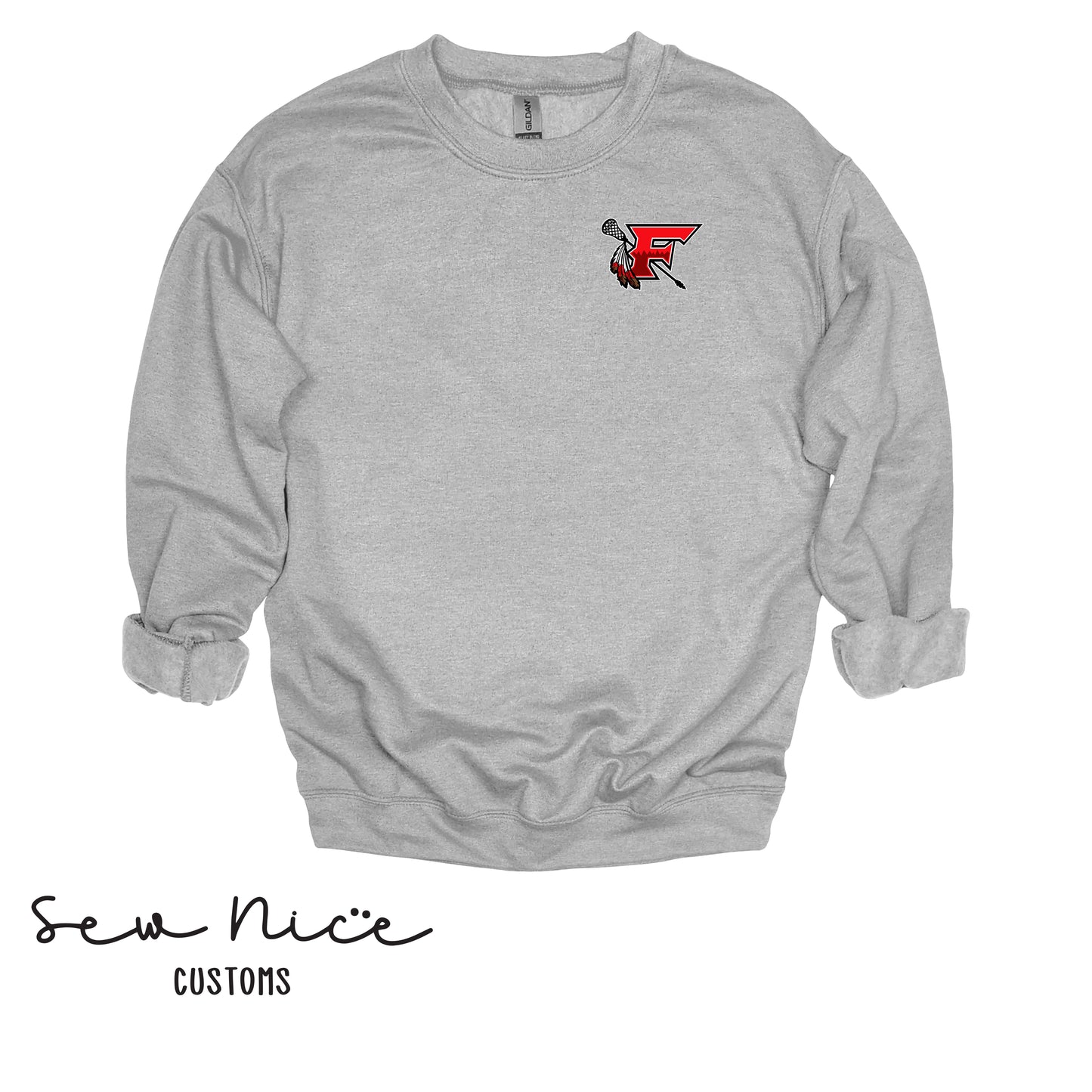 ADULT- EMBROIDERED FHS Lacrosse Crewneck