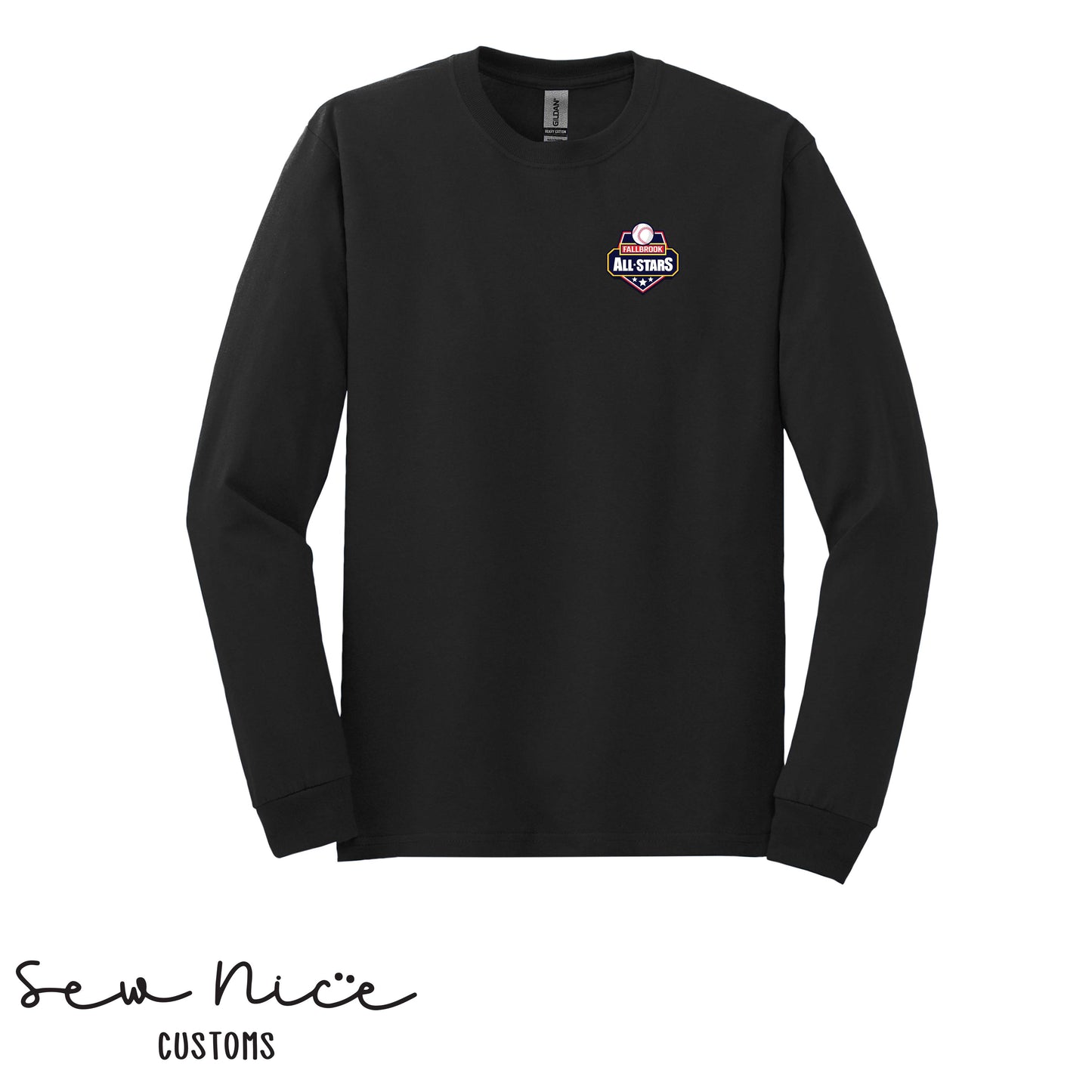 Fallbrook All Star Logo- Unisex Cotton Long Sleeve Shirt