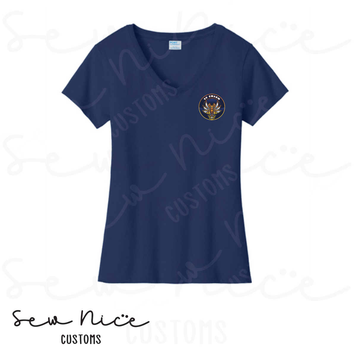 SD SWARM Baseball- Ladies V-Neck Shirt