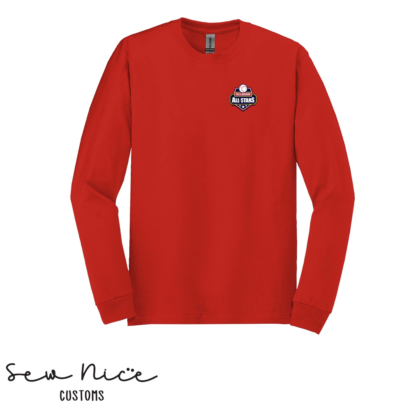 Fallbrook All Star Logo- Unisex Cotton Long Sleeve Shirt