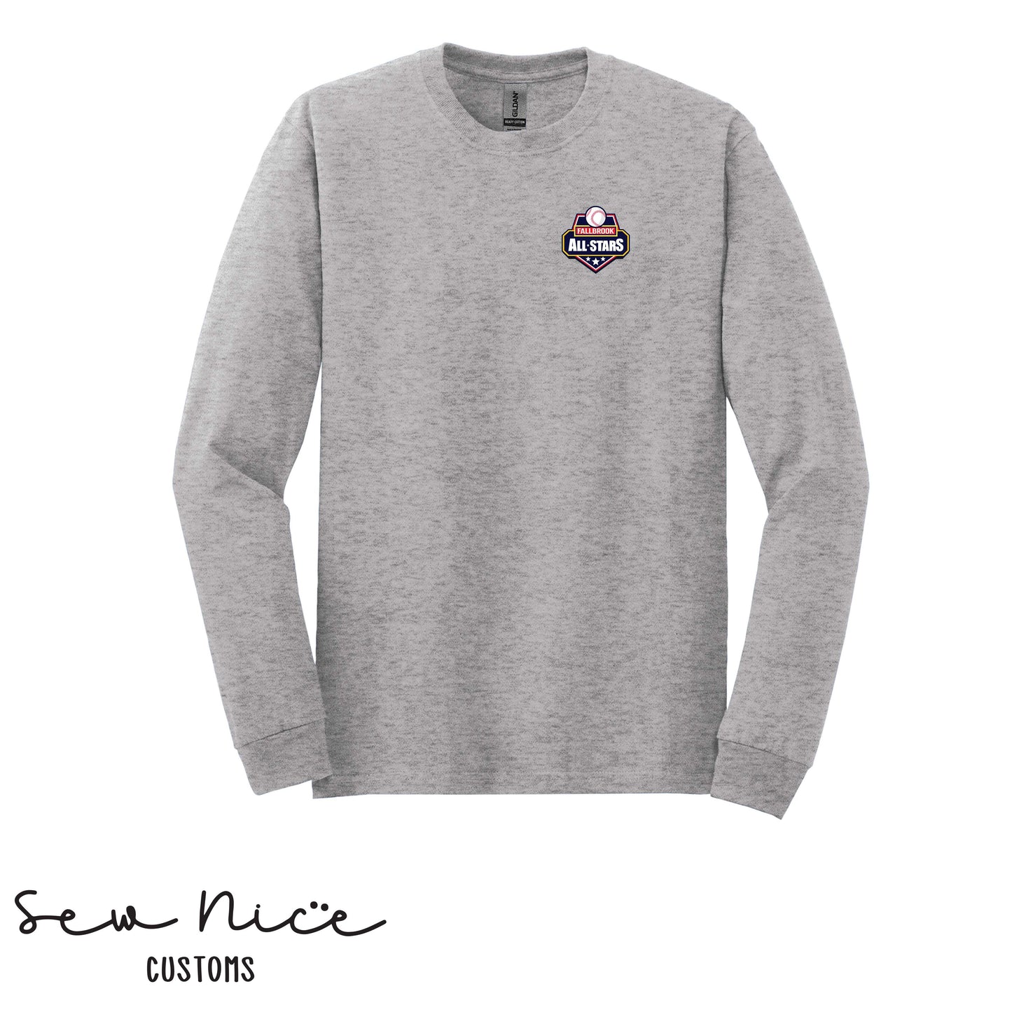 Fallbrook All Star Logo- Unisex Cotton Long Sleeve Shirt