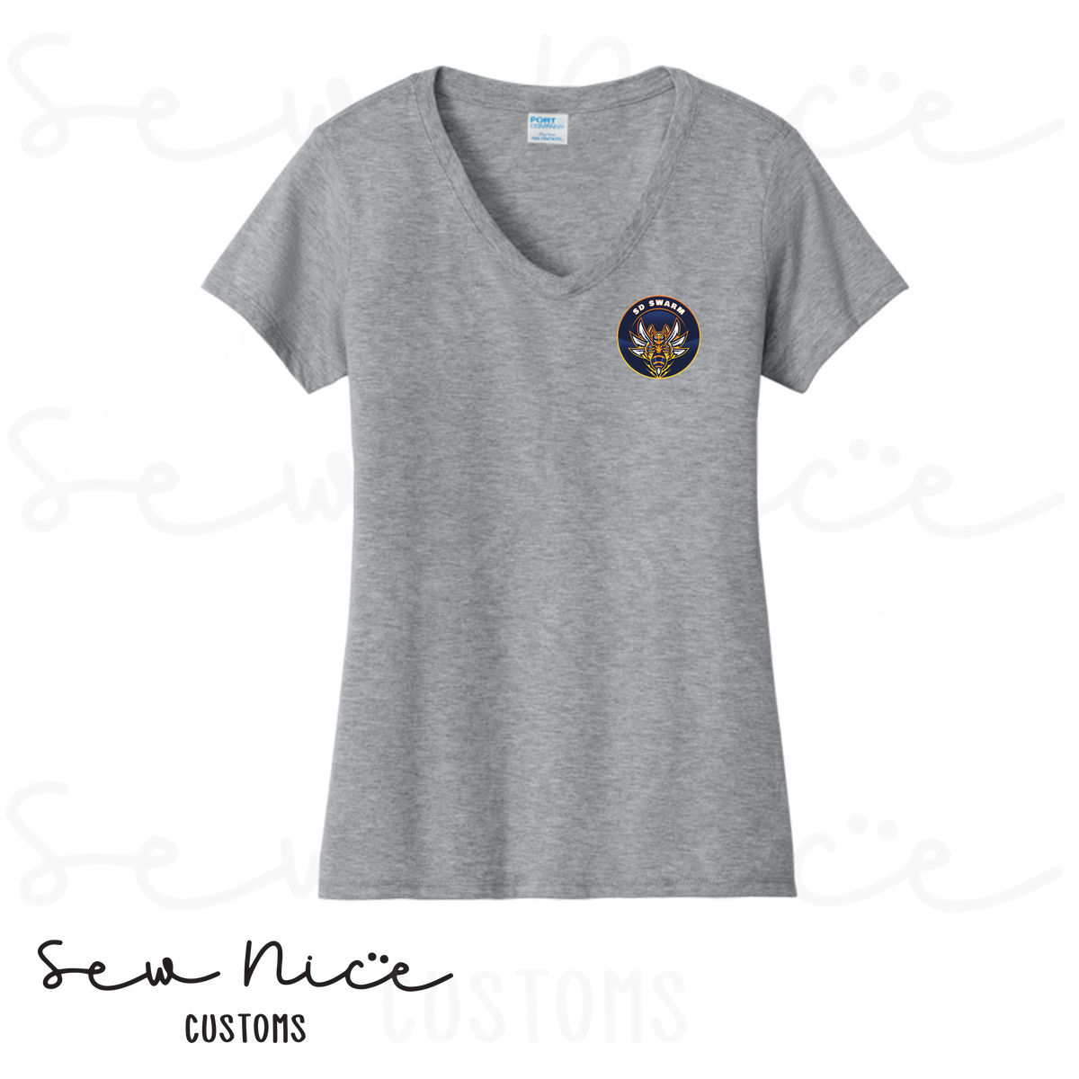 SD SWARM Baseball- Ladies V-Neck Shirt