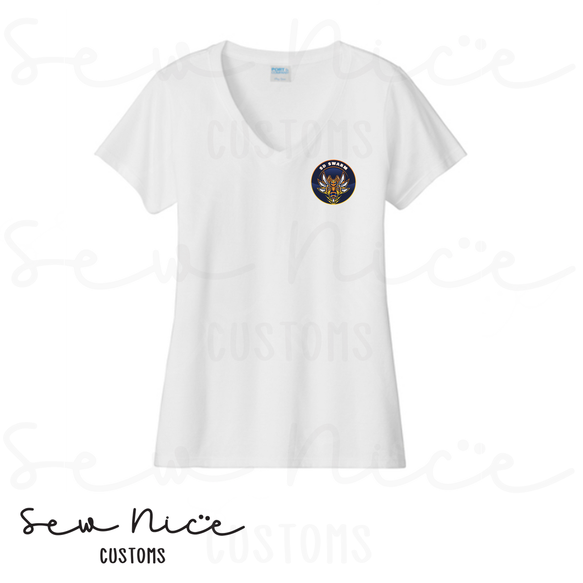 SD SWARM Baseball- Ladies V-Neck Shirt