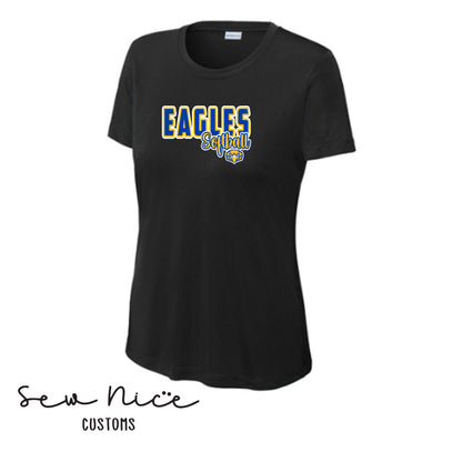 Eagle Softball Script- LADIES Dri Fit Shirt