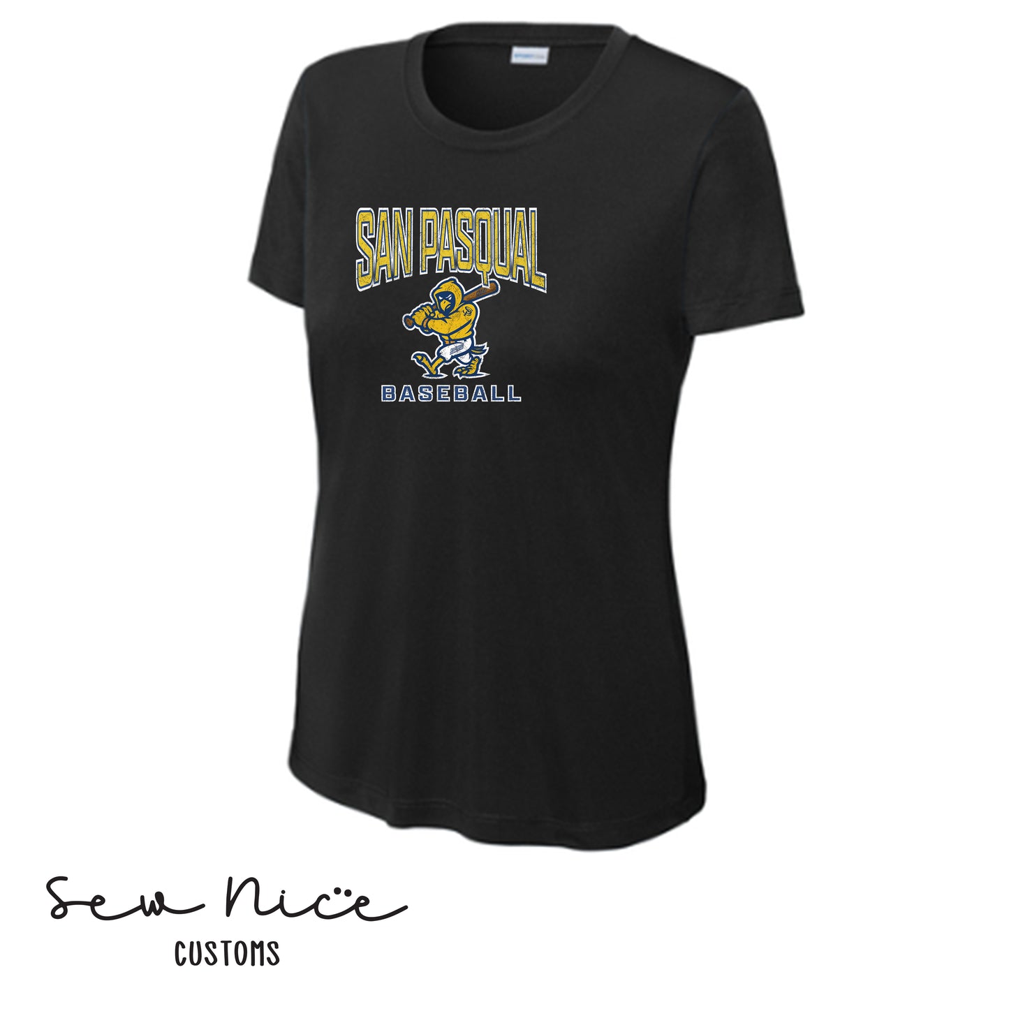 San Pasqual Baseball Mascot- Ladies Dri Fit Shirt
