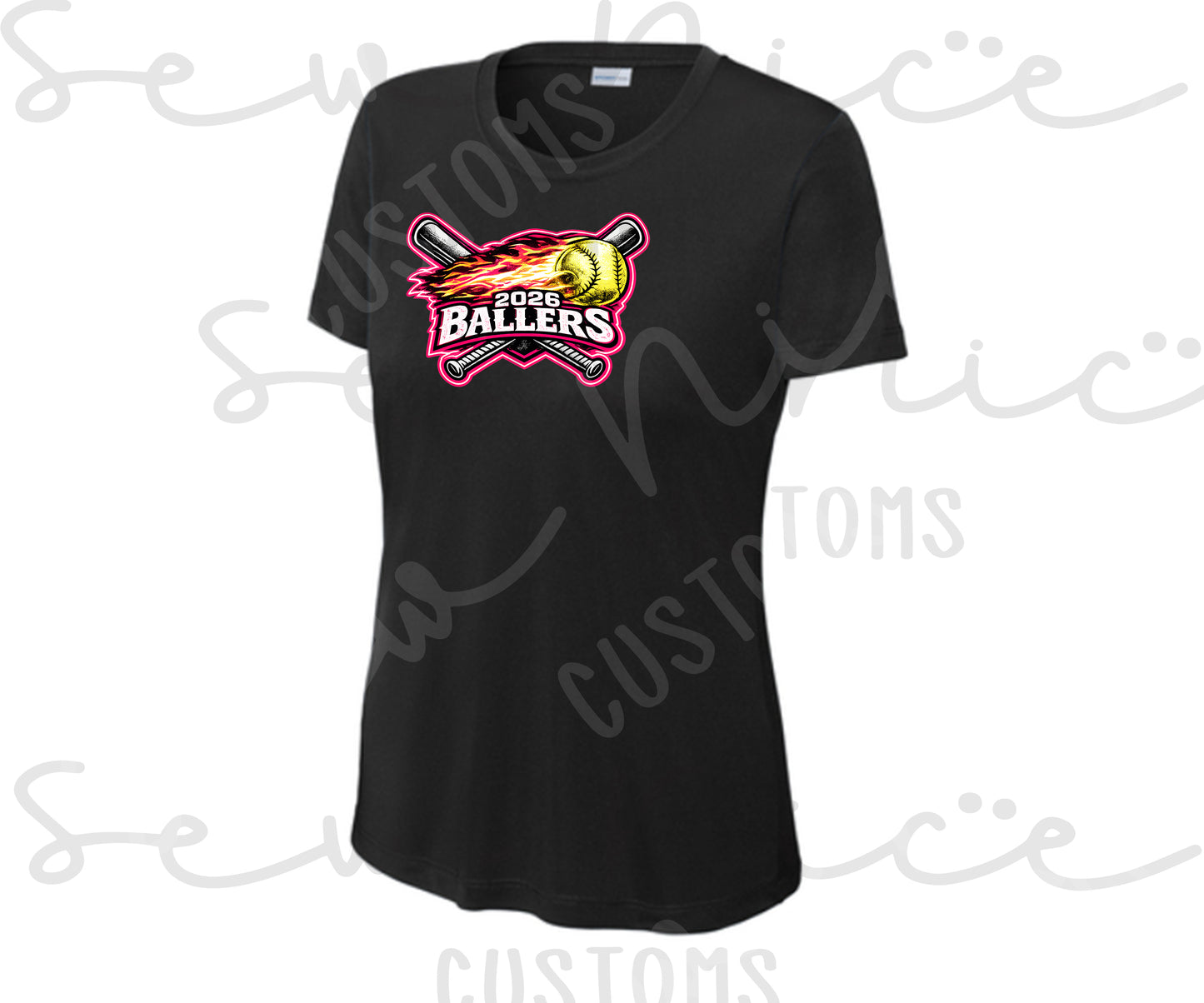 2026 Ballers (Bats) Softball- Ladies Dri Fit Shirt