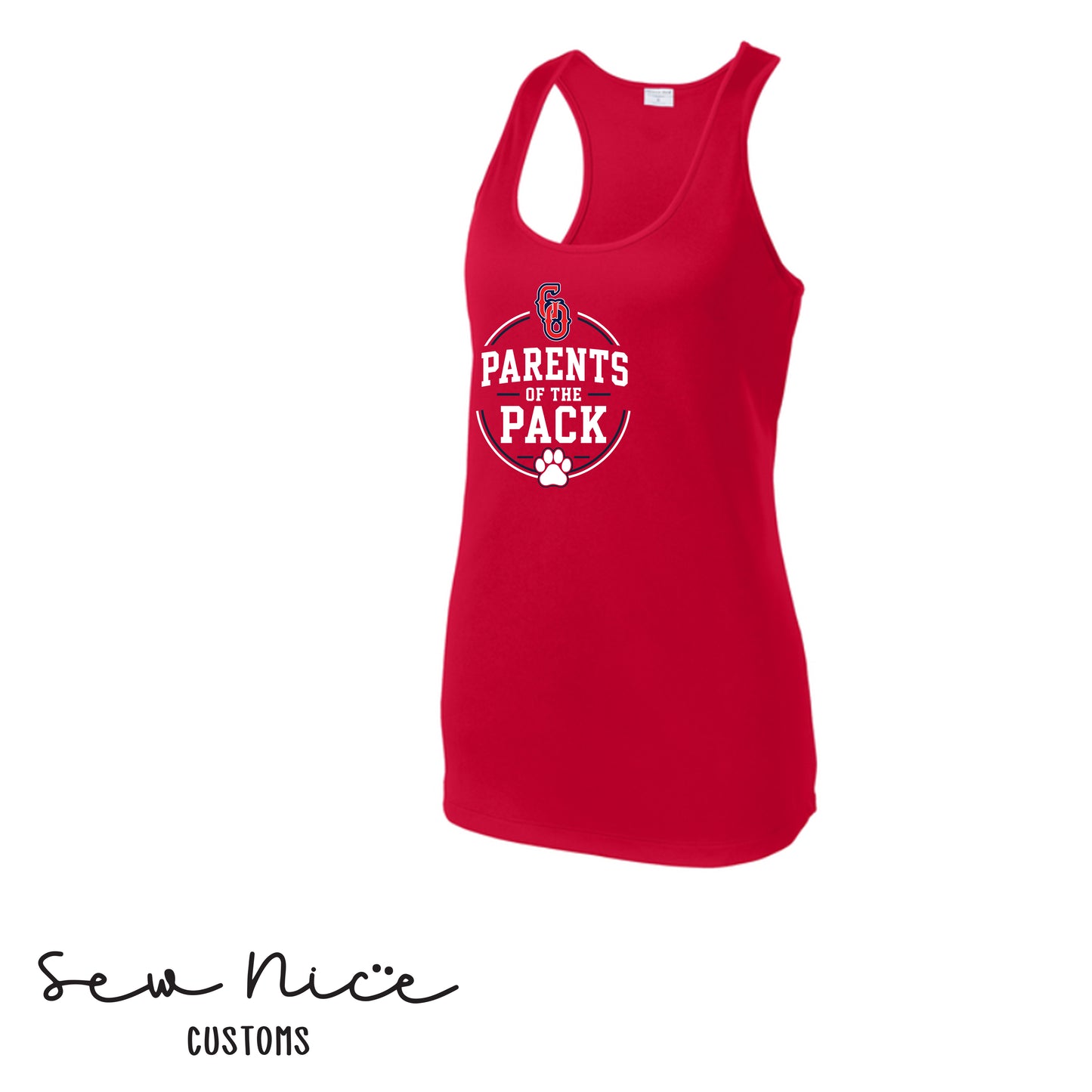 GO Cheer Parent of the Pack- Ladies Dri Fit Tank Top