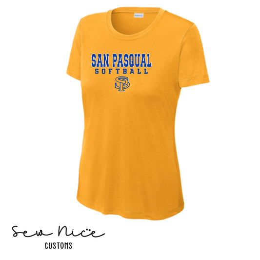 San Pasqual Softball Outline-Ladies Dri Fit Shirt