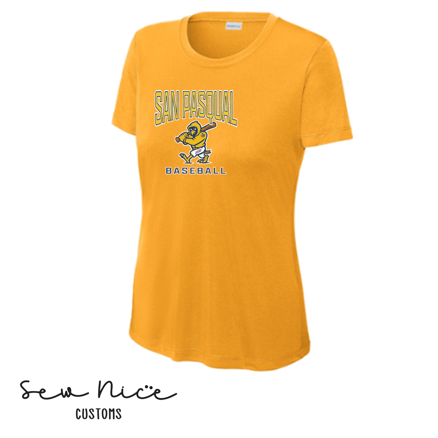 San Pasqual Baseball Mascot- Ladies Dri Fit Shirt