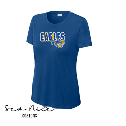 Eagle Softball Script- LADIES Dri Fit Shirt