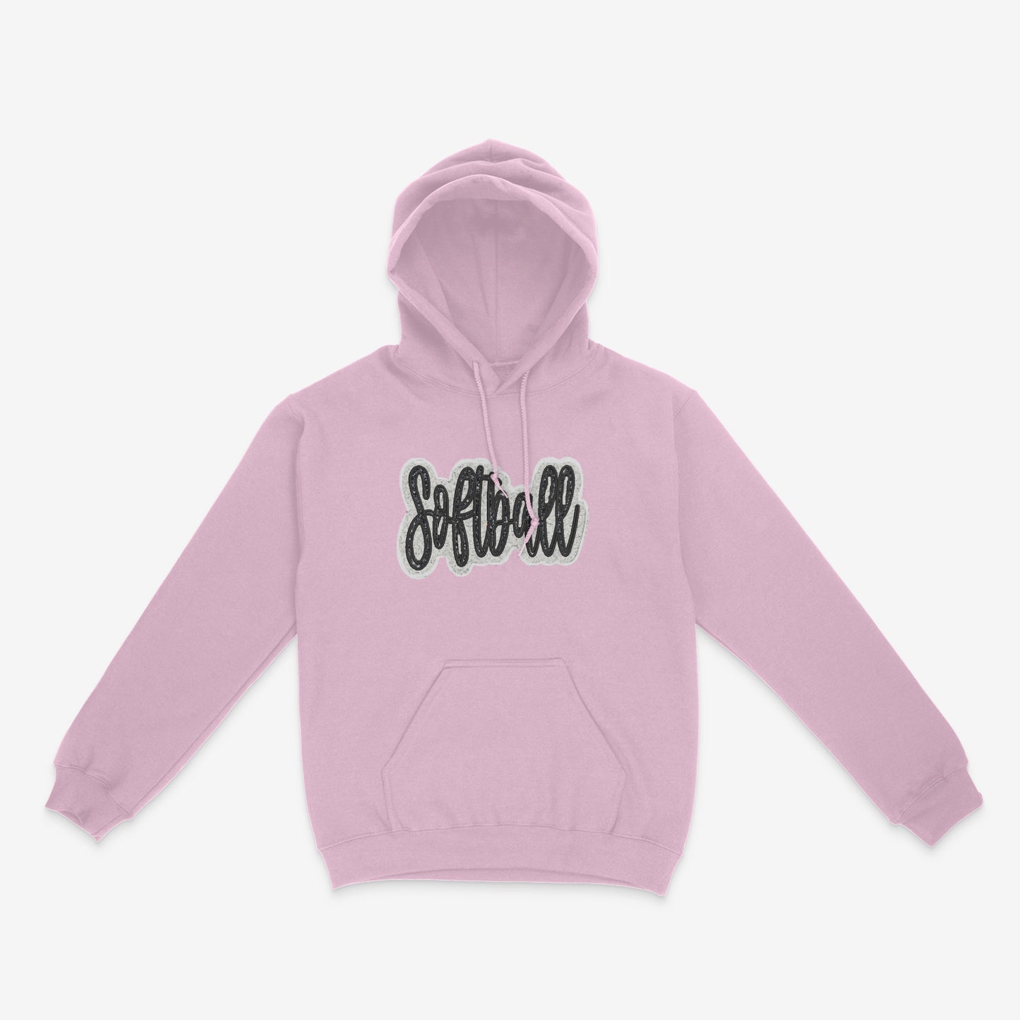 Boujee Softball Glitter Applique -Unisex Adult/Youth Hoodie