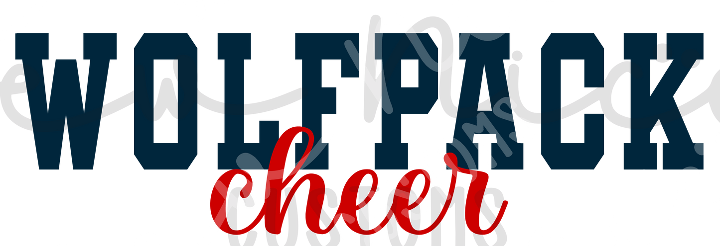 Go Cheer- Wolfpack Cheer Shoulder Design