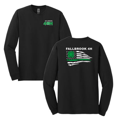 Fallbrook 4-H- YOUTH Unisex Long Sleeve Shirt- Left Chest/Back Design