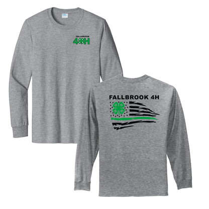 Fallbrook 4-H- YOUTH Unisex Long Sleeve Shirt- Left Chest/Back Design