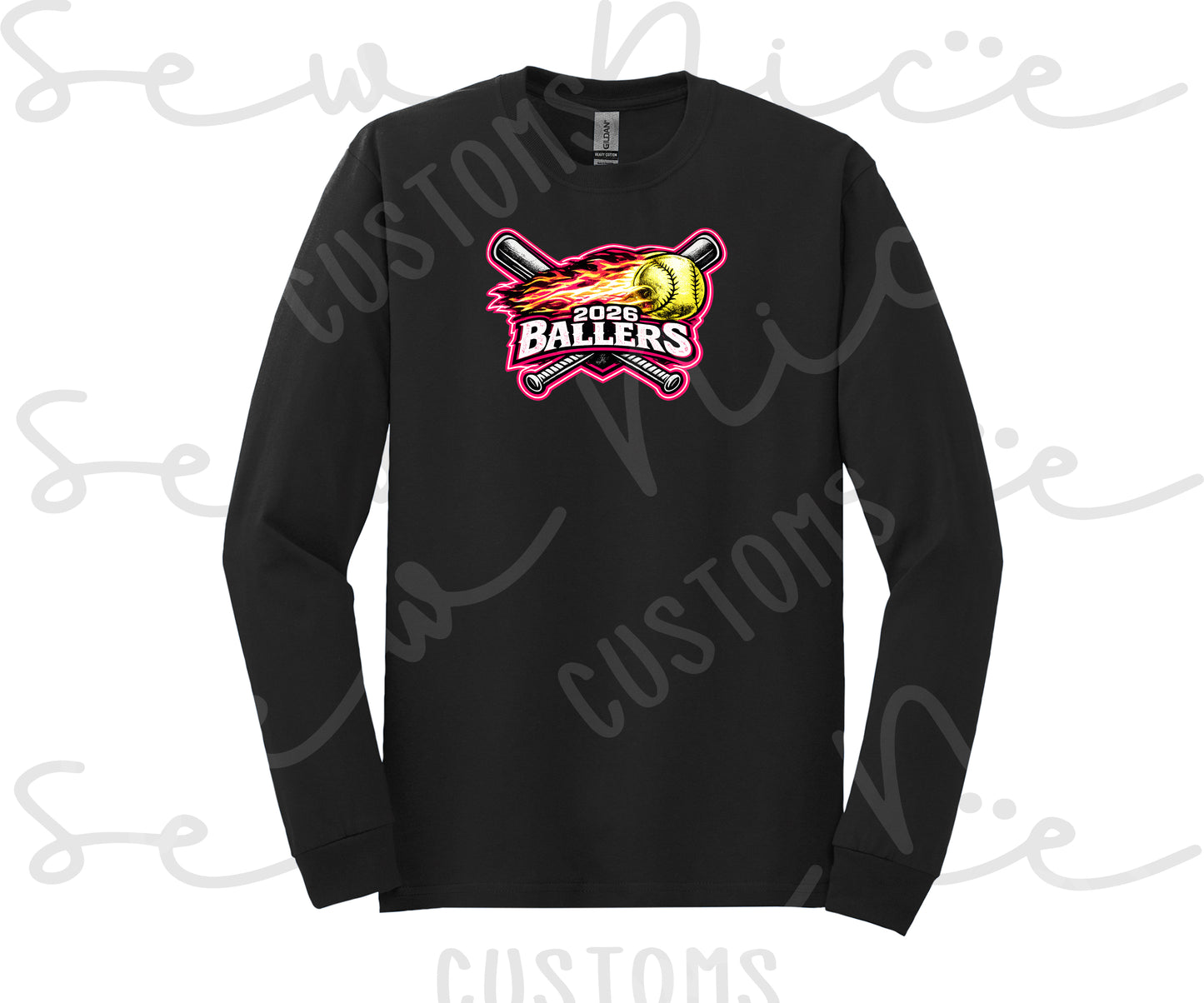 2026 Ballers (Bats) Softball- Unisex Long Sleeve Shirt