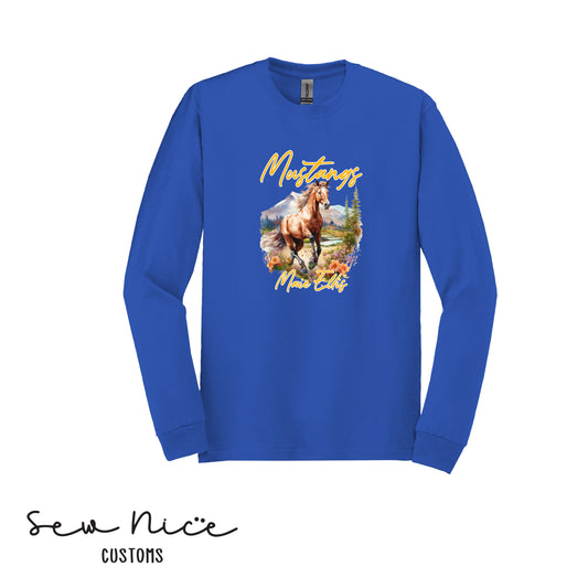 MEE- Realistic Mascot- Unisex Adult/Youth Long Sleeve Shirt